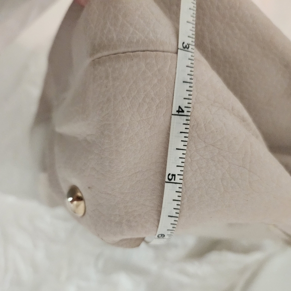 Jimmy Choo Cream Shoulder Bag Grey Gray Handle Purse Designer Leather Fashion - Picture 10 of 11